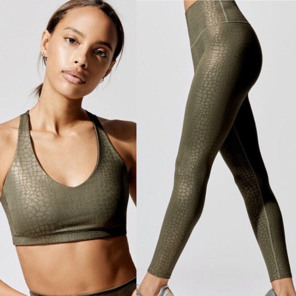 Carbon38 Olive Textured Leggings